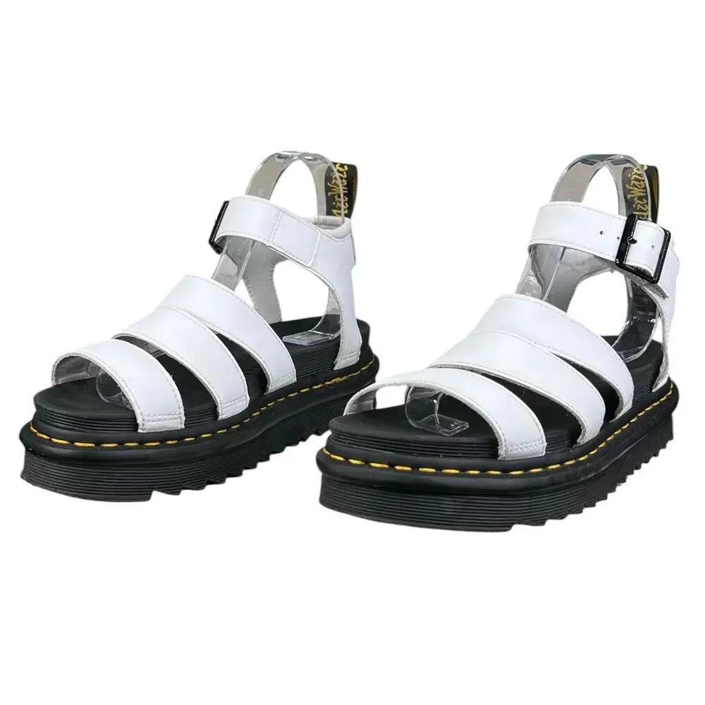 Dr. Martens Blaire White Leather Platform Sandal Size US 7 - Picture 6 of 10